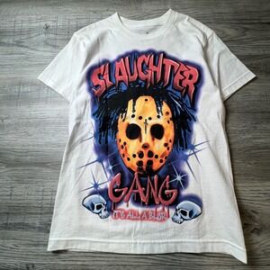 21 Savage Shirt Mens Small White Slaughter Gang It's All A Blur Tour Graphic Tee